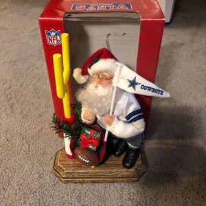 HOLIDAY CREATIONS NFL DALLAS COWBOYS MUSICAL SANTA W/ BOX VINTAGE 1999